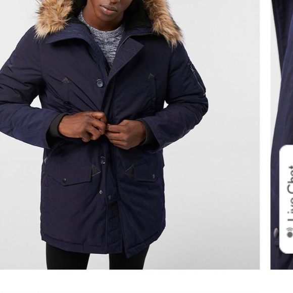 NEW Express Hooded Men's Parka / Size XL - Picture 3 of 5
